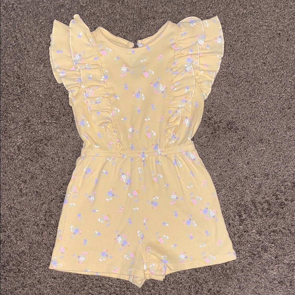 Yellow Floral Romper